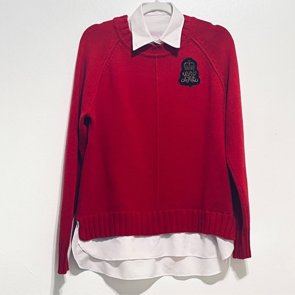 Ralph Lauren Sweater with Gold Crest Emblem